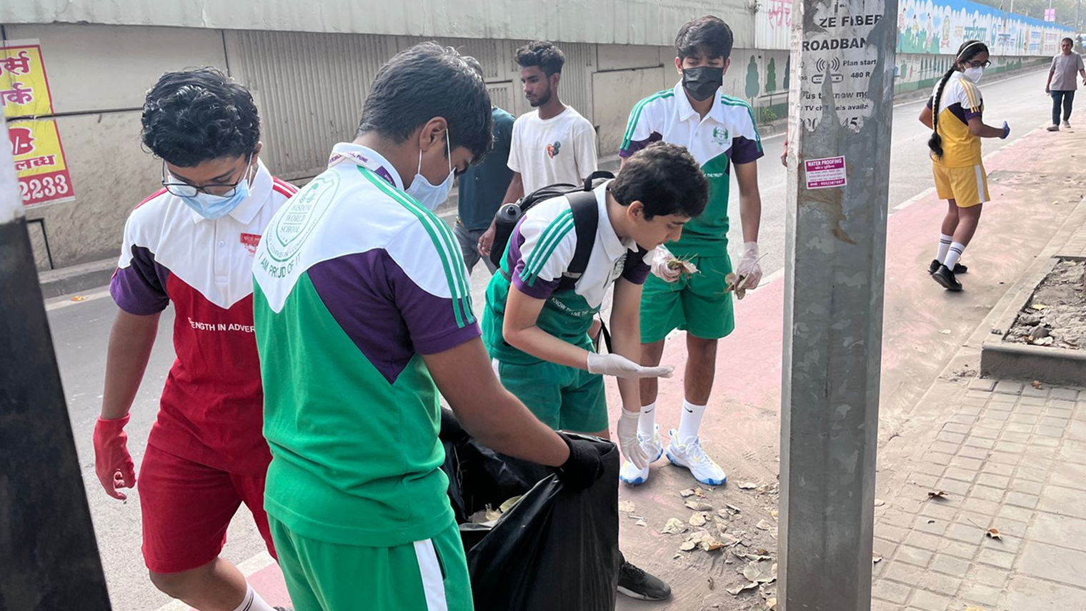 CLEANLINESS DRIVE AT SAVITRI PHULE GARDEN