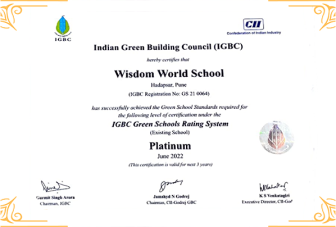 IGBC Green Schools Platinum Rating